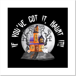 Haunted House Halloween Ghost tshirt Posters and Art